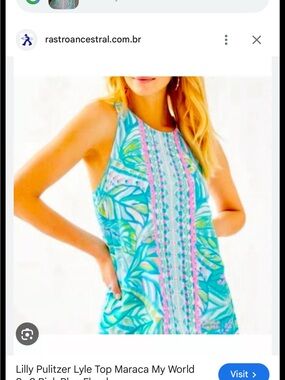 Lilly Pulitzer Turquoise & Pink Leaf-Print One-Piece